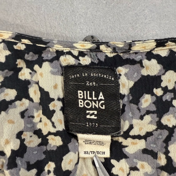 Billabong Kimono Floral Long Sleeve Button Up Dress - Picture 5 of 5